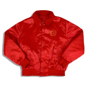 Calgary Flames 1990's Red Satin Jacket