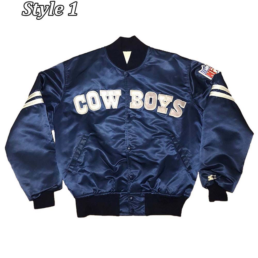 Dallas Cowboys 1990's Satin Navy Blue Jacket