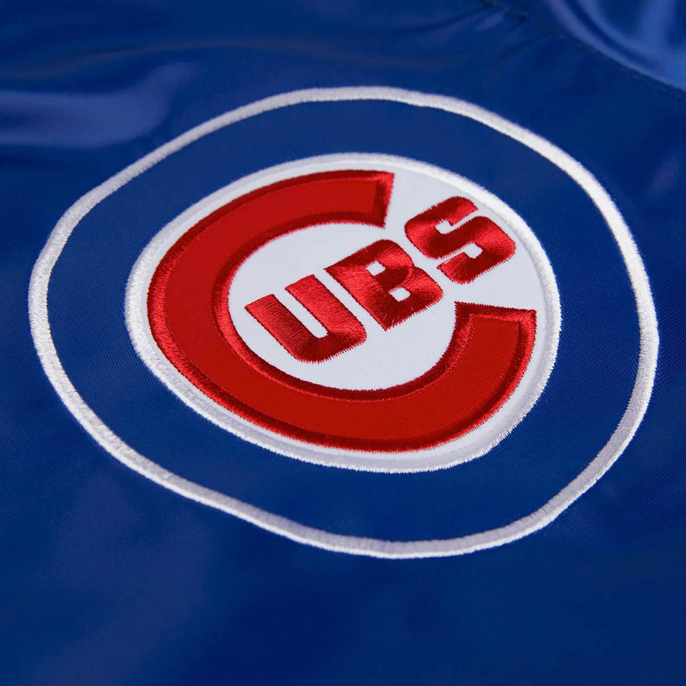 World Series Champions 2016 Chicago Cubs Blue Satin Jacket - Image 3