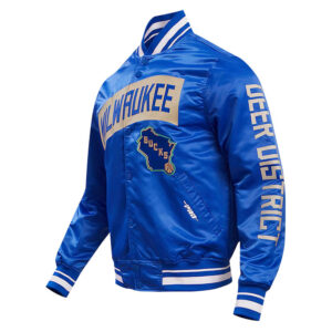 Milwaukee Bucks 2023/24 City Edition Royal Satin Jacket