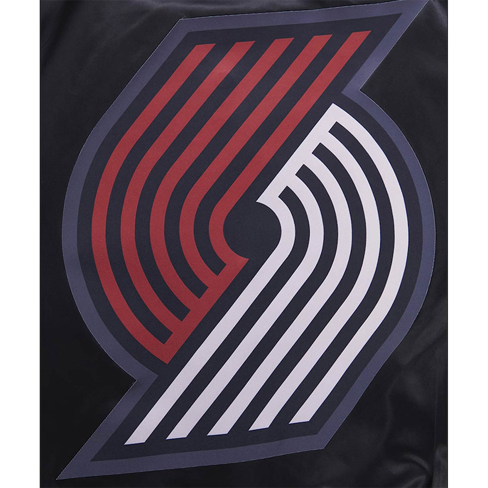 Portland Trail Blazers 2023/24 City Edition Black Satin Jacket - Image 6