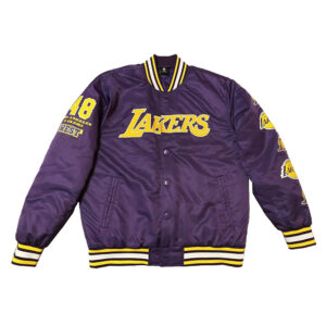 LA Lakers 48 West Purple Varsity Bomber Jacket