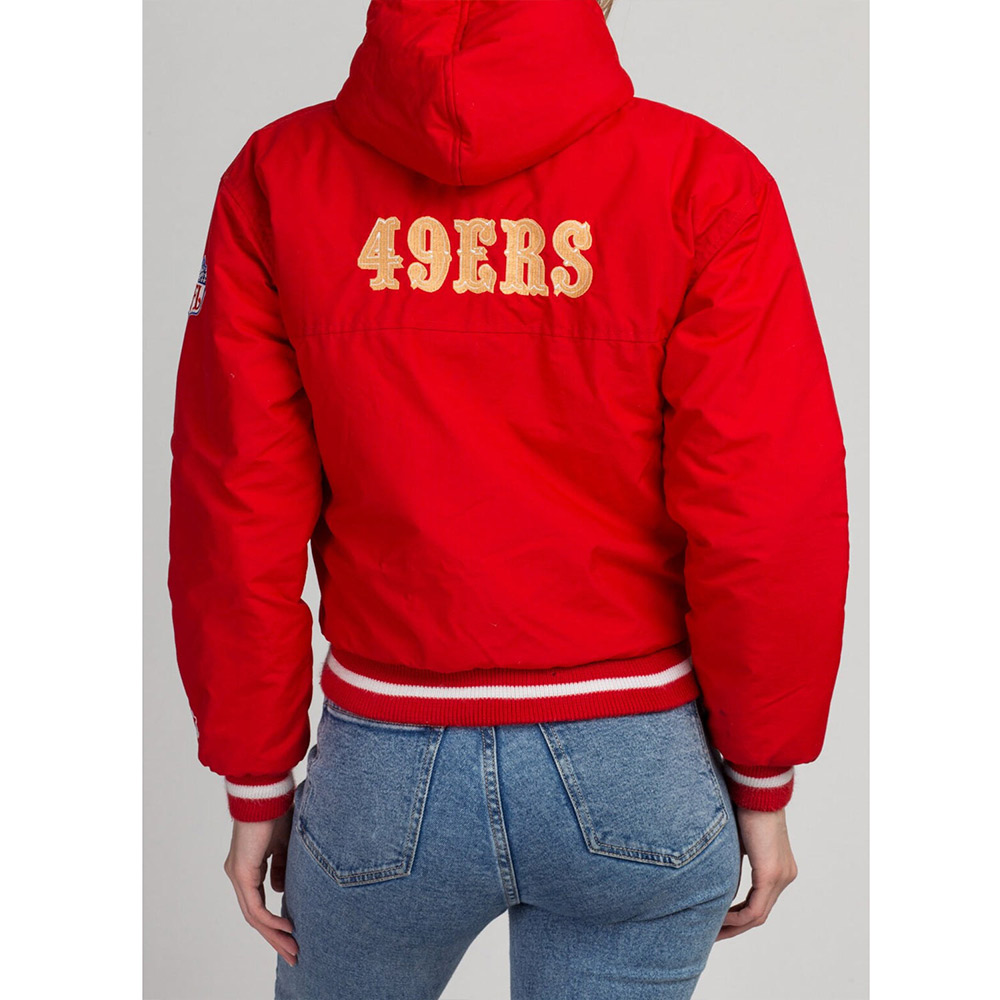 San Francisco 49ers Cropped Hooded Jacket - Image 2