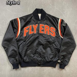 Philadelphia Flyers 80's Black Bomber Jacket