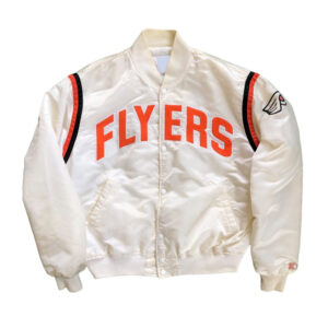 Philadelphia Flyers 80's White Bomber Jacket