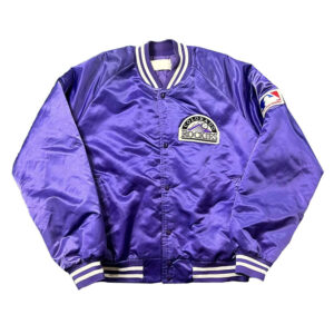 90s Colorado Rockies Purple Satin Jacket