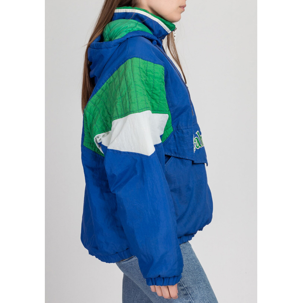 Seattle Seahawks 90's Pullover Hooded Jacket - Image 5