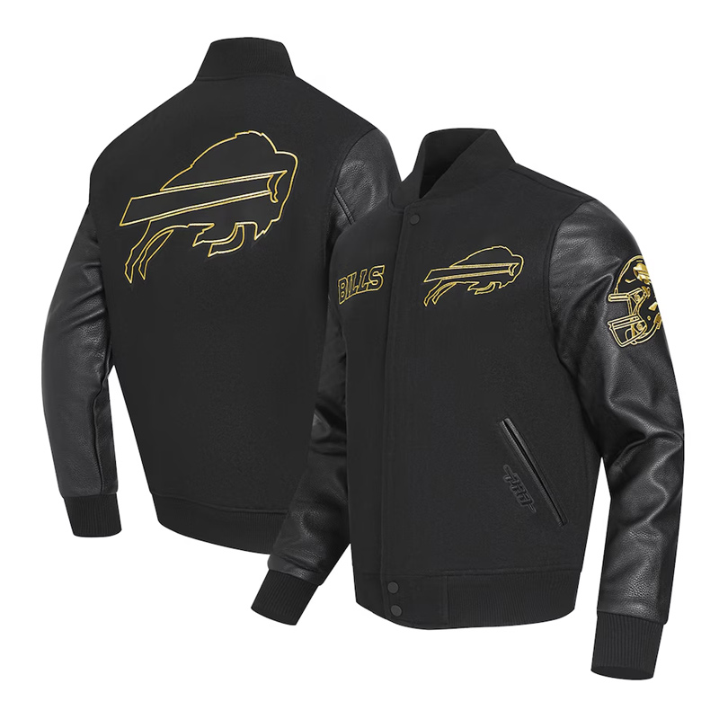 Buffalo Bills Full-Zip Black Varsity Jacket - Image 6