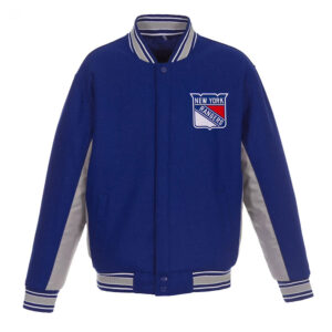 NY Rangers Wool Poly-Twill Accent Royal/Gray Jacket