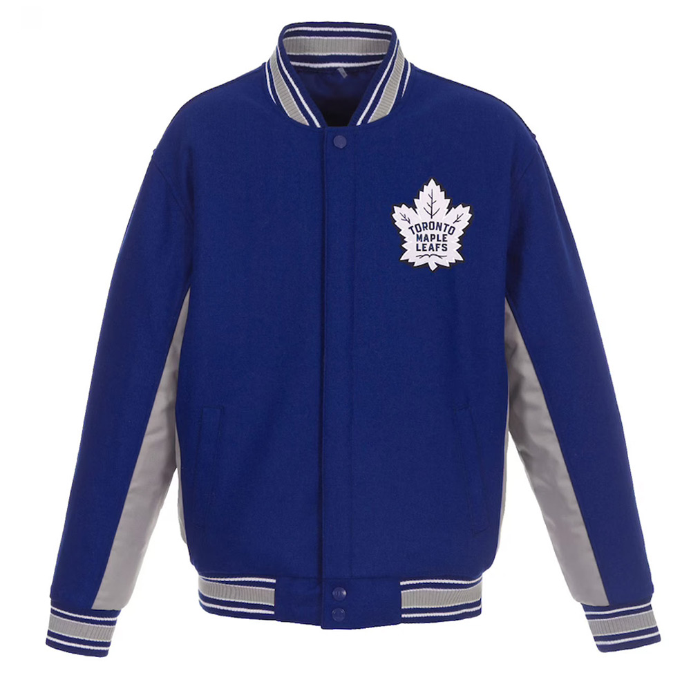 Accent Toronto Maple Leafs Varsity Royal/Gray Wool Jacket