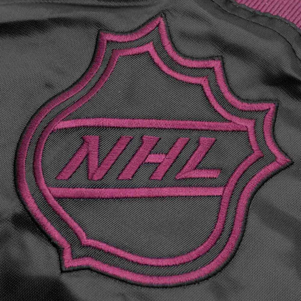 Anaheim Ducks Enforcer Black Satin Jacket - Image 4