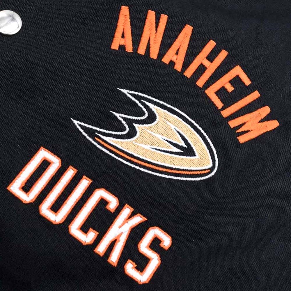 Anaheim Ducks Tailback Black Varsity Jacket - Image 3