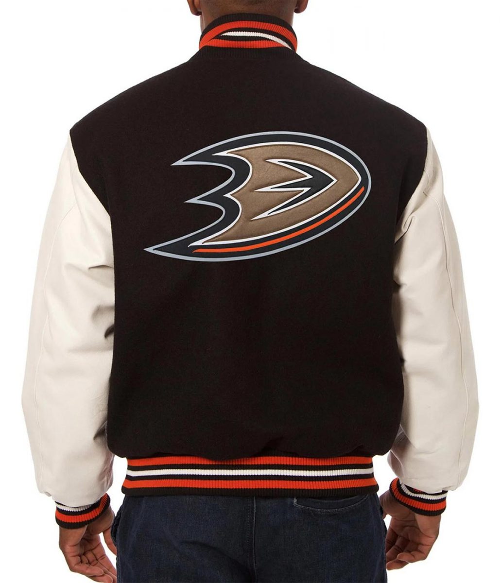 Anaheim Ducks Wool/Leather Varsity Jacket - Image 2