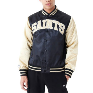 New Orleans Saints Applique Satin Jacket