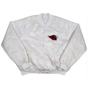 80s Arizona Cardinals Bomber White Satin Jacket