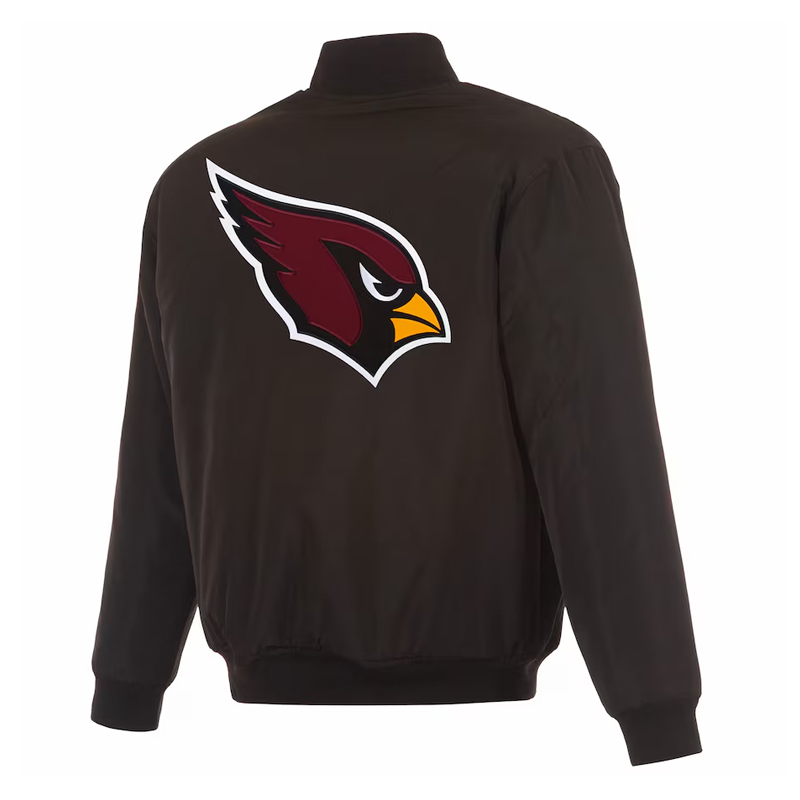 Arizona Cardinals Black/Gray Full-Zip Reversible Flight Jacket - Image 3