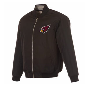 Arizona Cardinals Black/Gray Full-Zip Reversible Flight Jacket