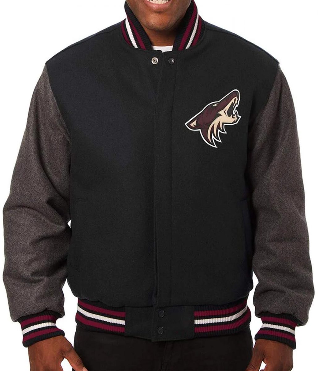 Two Tone Arizona Coyotes Varsity Wool Jacket