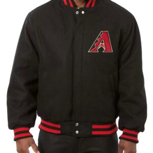 Arizona Diamondbacks Wool Black Varsity Jacket