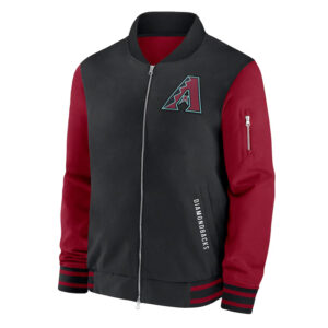Arizona Diamondbacks Collection Dugout Black/Red Bomber Jacket