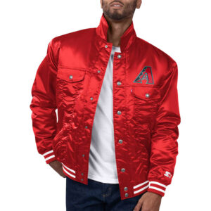 Arizona Diamondbacks Red Silver Tab Trucker Jacket