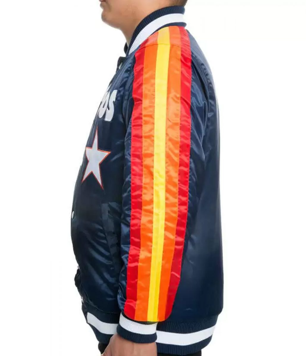 Houston Astros Bomber Blue Jacket - Image 4
