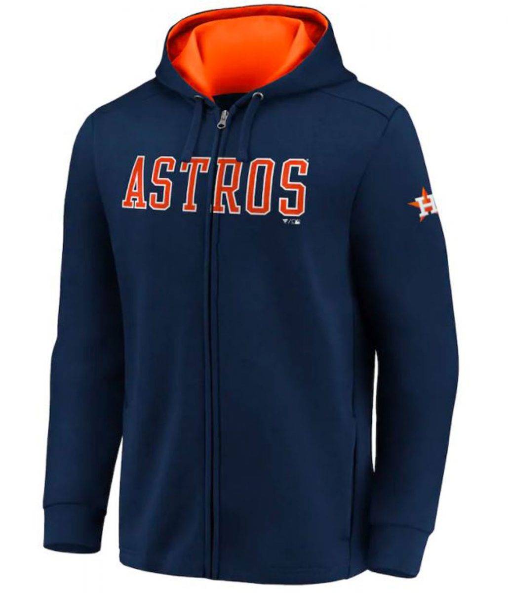 Houston Astros Blue Zip Up Fleece Hoodie
