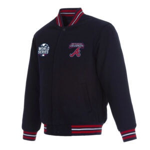 2021 World Series Champions Atlanta Braves Navy Full-Zip Jacket