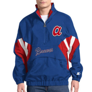 Atlanta Braves Cooperstown Chief Royal Half-Zip Pullover