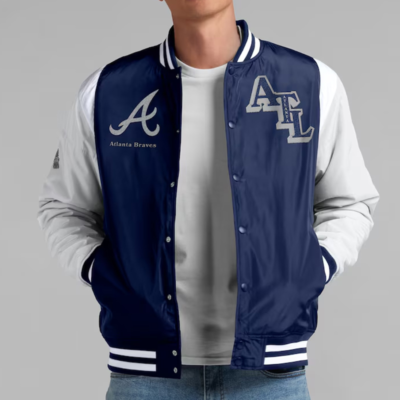 Elements Elite Atlanta Braves Navy Jacket - Image 4
