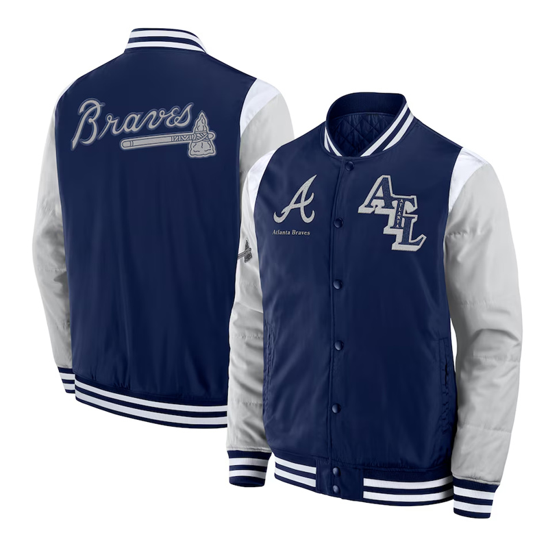 Elements Elite Atlanta Braves Navy Jacket - Image 3
