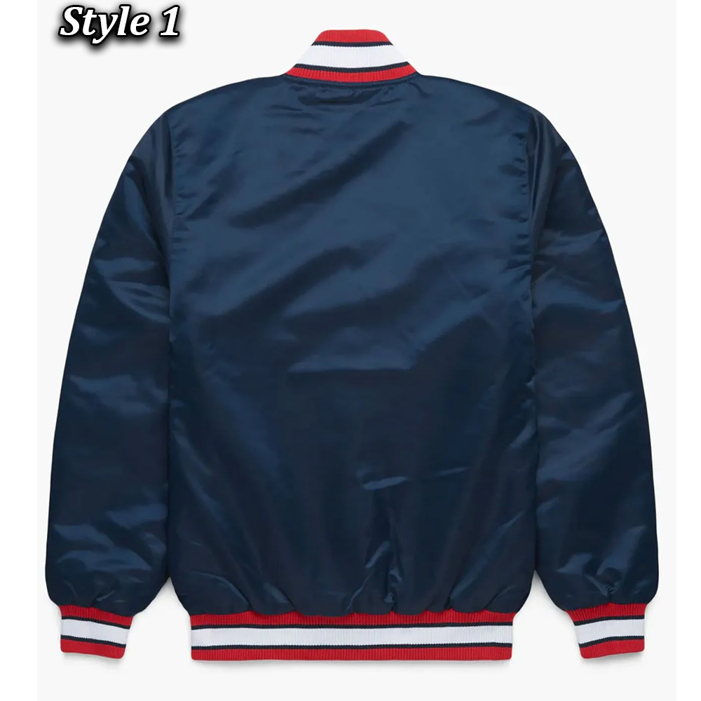 X Atlanta Braves Blue Bomber Jacket - Image 8