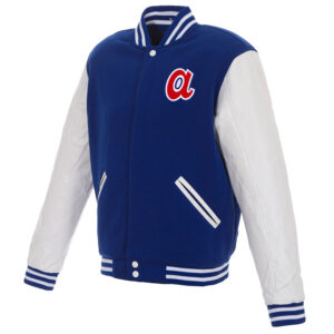 Varsity Atlanta Braves Royal/White Full-Snap Jacket