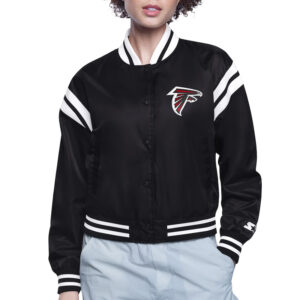 Atlanta Falcons Printed Logo Varsity Satin Jacket