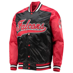 The Tradition II Atlanta Falcons Red/Black Satin Jacket