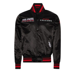 Atlanta Falcons Turn It Up M Classic Rib Black Satin Jacket