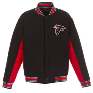Atlanta Falcons Black and Red Varsity Wool Jacket
