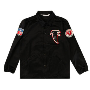 Atlanta Falcons Black Satin Windbreaker
