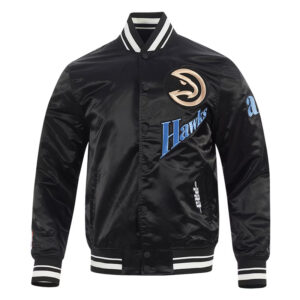 Atlanta Hawks 2024/25 City Edition Chenille Black Satin Jacket