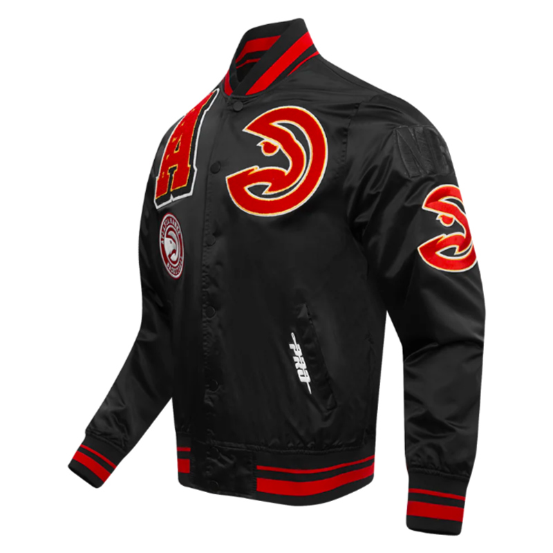 Atlanta Hawks Mashup Classic Rib Satin Jacket - Image 3