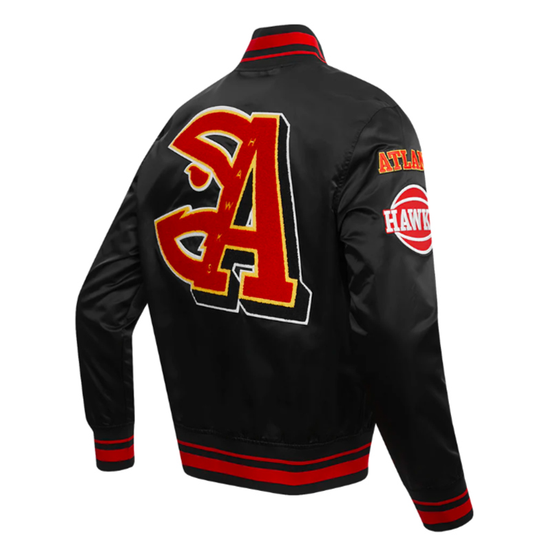 Atlanta Hawks Mashup Classic Rib Satin Jacket - Image 4