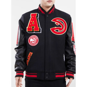Mashup Atlanta Hawks Black Varsity Jacket