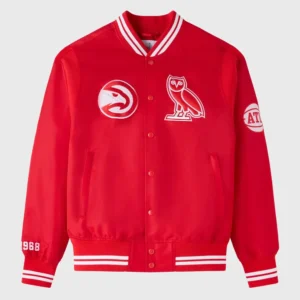 OVO Atlanta Hawks Red Jacket