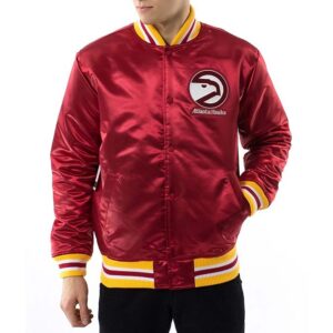Atlanta Hawks Throwback Wordmark Red Jacket