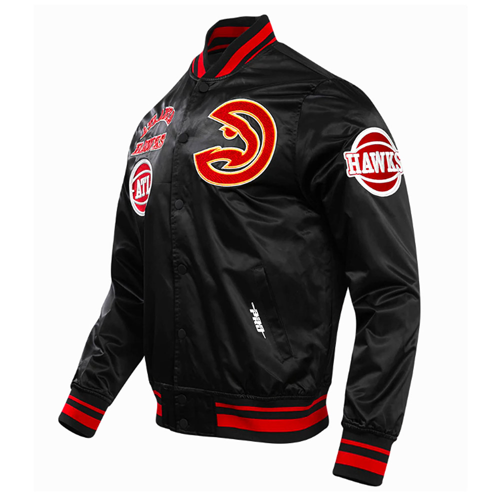 Atlanta Hawks Retro Classic Rib Jacket - Image 6