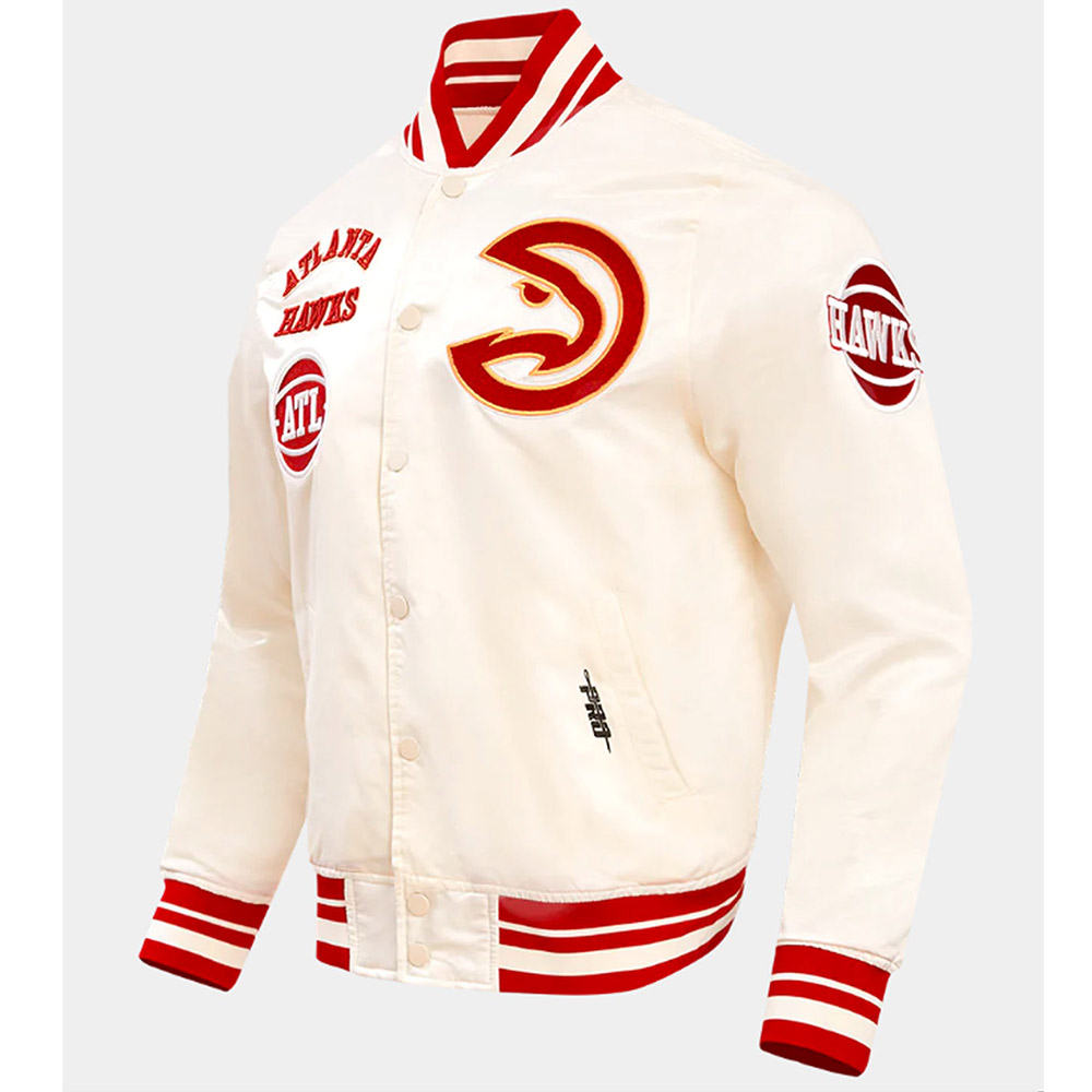 Atlanta Hawks Retro Classic Rib Jacket - Image 5