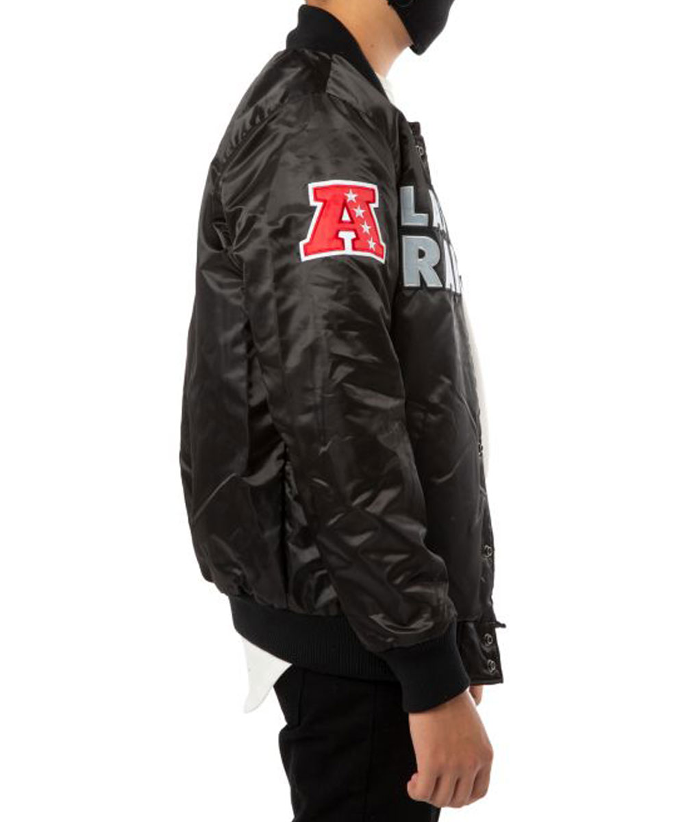 Raiders Las Vegas Back Shield Satin Jacket - Image 4