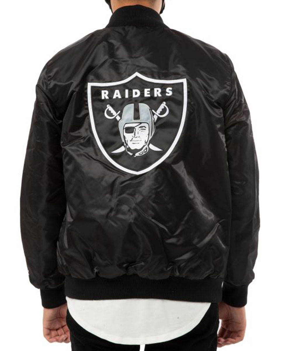Raiders Las Vegas Back Shield Satin Jacket - Image 2