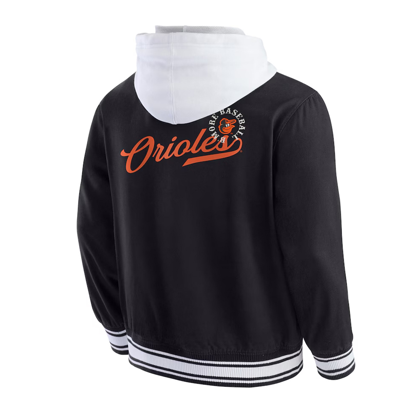 Baltimore Orioles Black Cotton Hooded Jacket - Image 2