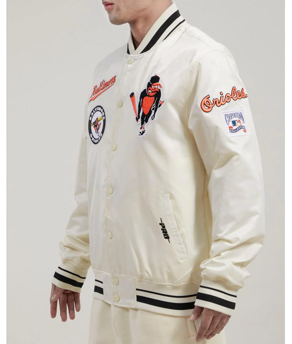 Baltimore Orioles Retro Classic Rib Satin Jacket - Image 5